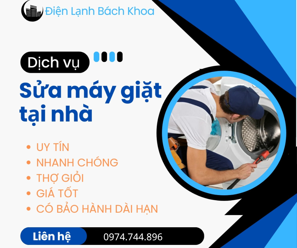 Ưu điểm khi sửa chữa máy giặt tại nhà ở Hà Nội của Trung Tâm Điện Lạnh Bách Khoa